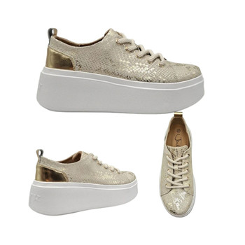 Bari Platform Sneaker/ Gold Snake