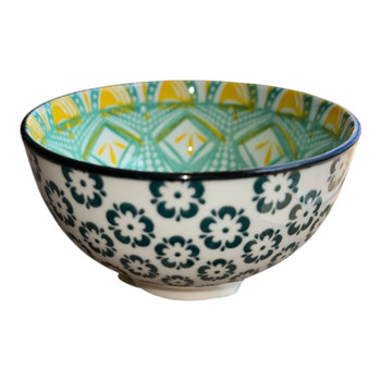 Emerald Bloom Mini Ceramic Bowl