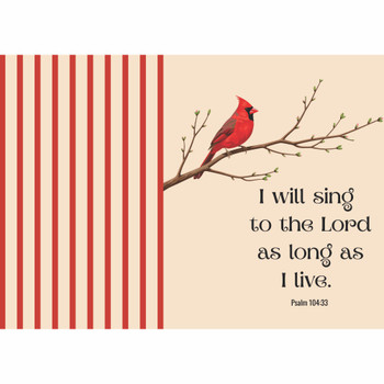 Disposable Placemats - Psalm 104:33 Bird