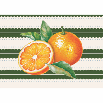 Disposable Placemats - Green Oranges