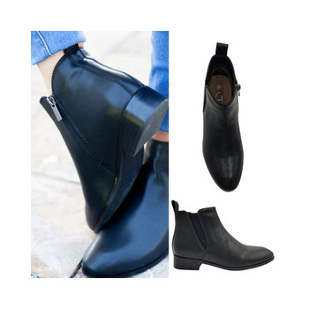 Aria Leather Ankle Boot / Black