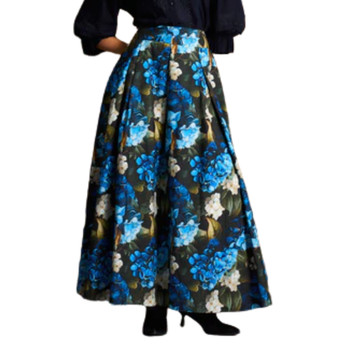Navy Cotton Hoop Skirt