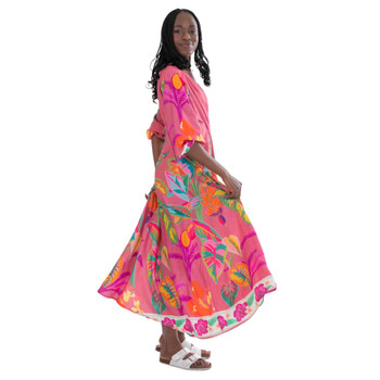 Arniston Long Dress / Pink Palm