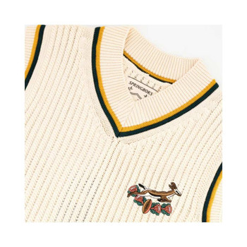 Springboks Crochet Vest Knit / Ivory