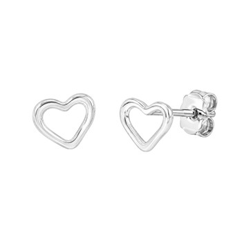 Petite Open Heart Studs