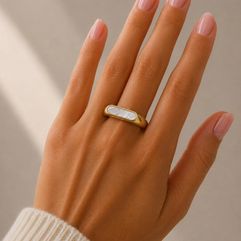 White Pearl D- Ring