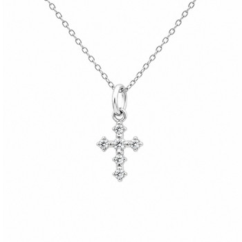 Small Bling Cross Necklace