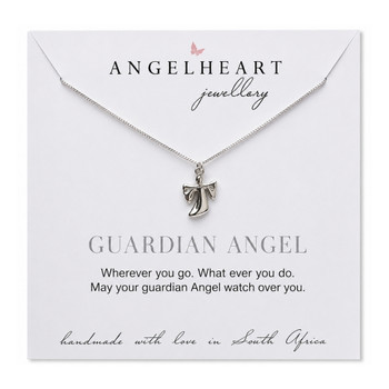 Angel Necklace On Grey Silk