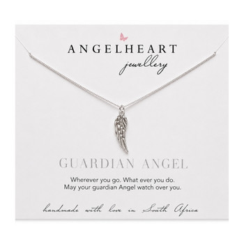 Silver Single Wing on Silver Chain Necklace