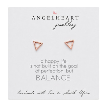 Earring Stud / Open Triangle / Rose Gold