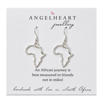 S-Hook Earrings / Sterling Silver / Large Open Africa