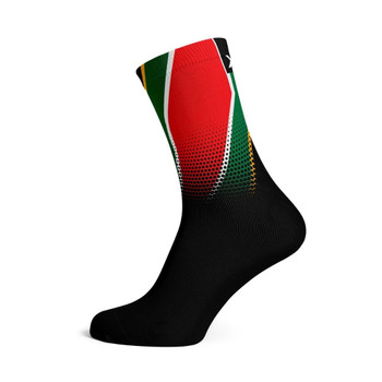 South African Flag Black Socks