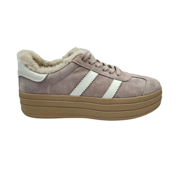 Bree Sneaker / Mushroom Grey & White