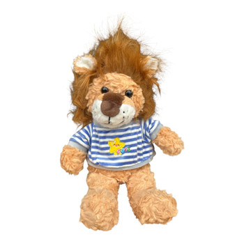 Plush Soft Toy 30cm - Blue Striped Shirt Lion