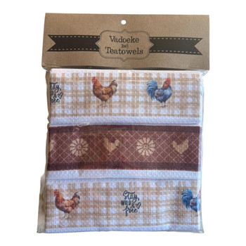 Dishcloths (Set 3) - Chicken Stay Wild & Free