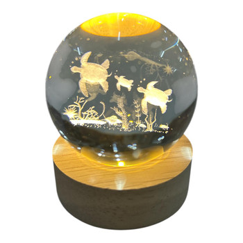 3D Crystal LED Light Globe 6cm - Sea Turtles