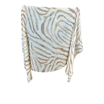 Taupe Zebra Viscose Scarf