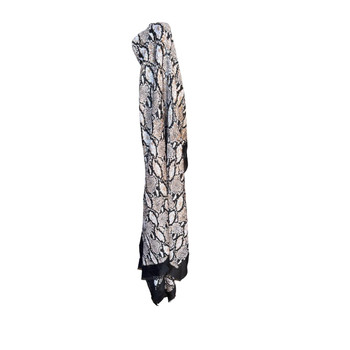 Black & White Snakeskin Viscose Scarf