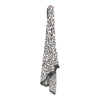Natural Leopard Viscose Scarf