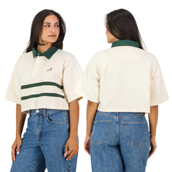 Springboks Twill Hoop SS Crop Rugby Jersey / Sugar Sizzle