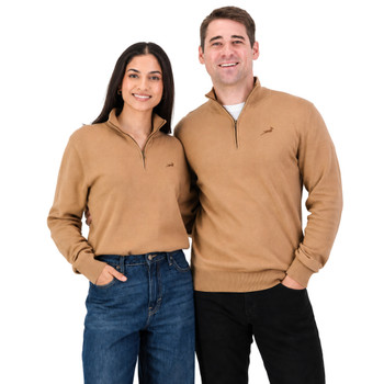 Springboks Quarter Zip Knit / Toffee