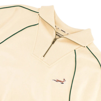 Springboks Ladies Piped Zip Through Sweater / Ivory