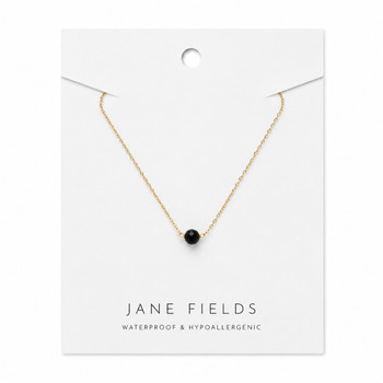 Floating Crystal Necklace / Black