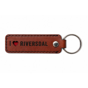 I <3 (Heart) Leather Keyring