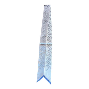 Blue Gradient Chain Thin Twilly Scarf