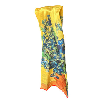 Golden Iris Bouquet Silk Scarf