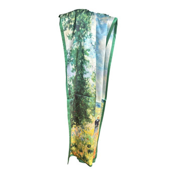 Impressionist Garden Landscape Silk Scarf