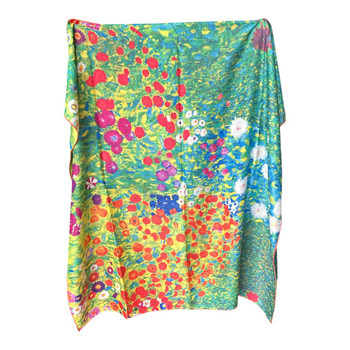 Vibrant Wildflower Meadow Cashmere & Silk Scarf