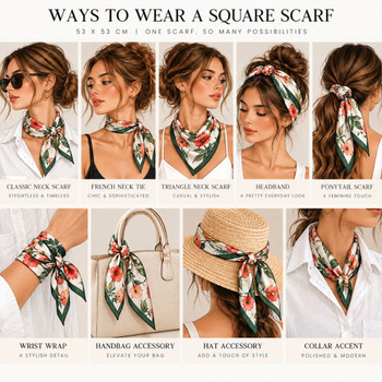 Wildflower Meadow Polyester Square Scarf