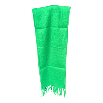 Emerald Green Polyester Frinch Scarf