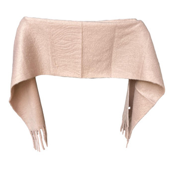 Champagne Beige Polyester Frinch Scarf