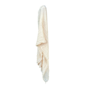 Cream Lightweight Crinkle Scarf