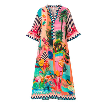 Button Kaftan - Tropical Paradise