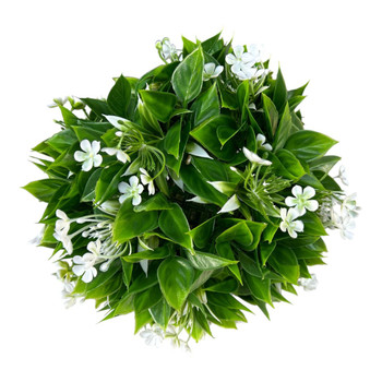 Greenery Ball with White Flowers 20 cm