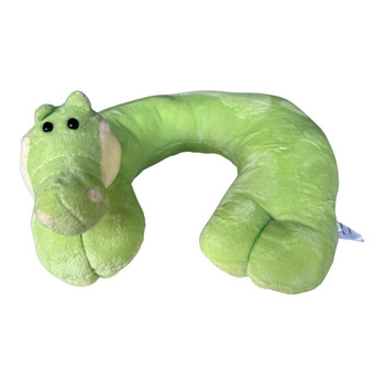 Green Crocodile U-Shaped Travel Pillow