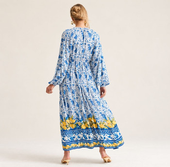 Goddess Maxi - Lemon Boarder Print