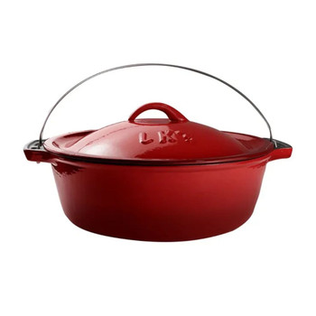 LK's Bake Pot Red Enamel #12