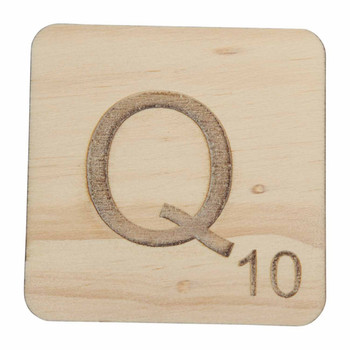 Wooden Scrabble Letter Q