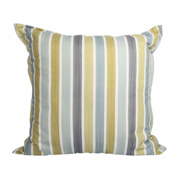 Mustard and Blue Stripes Scatter Cushion (60x60cm)