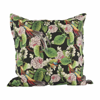 Scatter Cushion - Birds of Paradise Black (60x60cm) Scatter Cushion - Birds of Paradise Black (60x60cm)