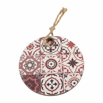 Gift Wrap Tag - Red Mosaic