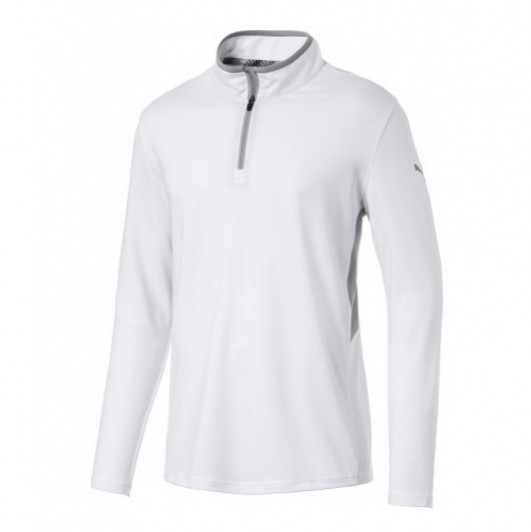 Puma Men's Rotation 1/4 Zip Pullover Bright White Puma Men's Rotation 1/4 Zip Pullover Bright White