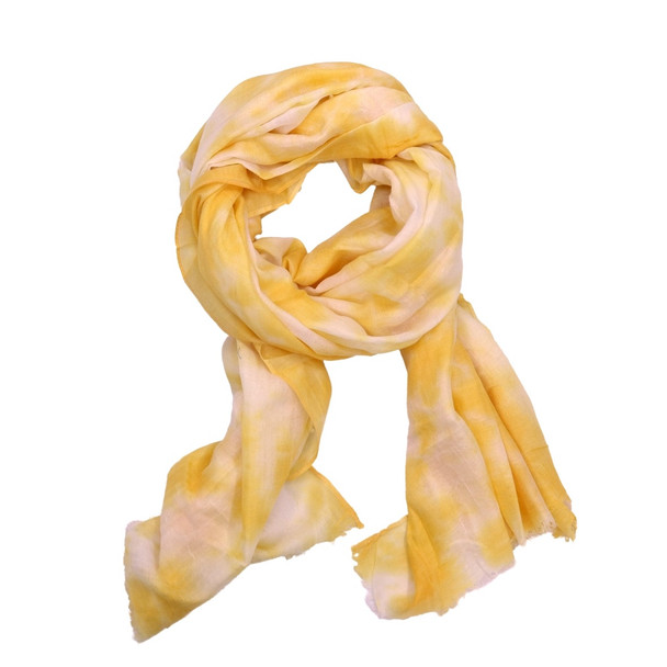 Yellow Watercolour Polyester Scarf (90x180cm)