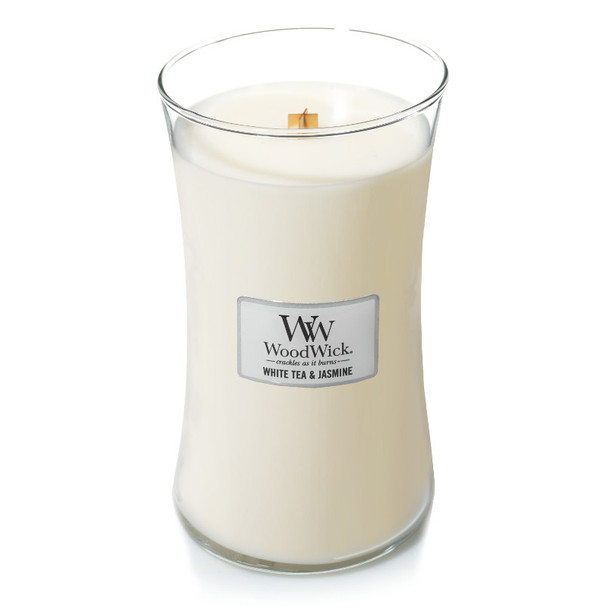 Large Woodwick Candle - White Tea & Jasmine
