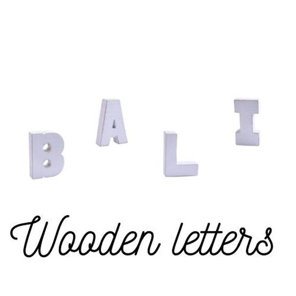 Wooden Alphabet Uppercase Letter  (13x3.5x15cm)