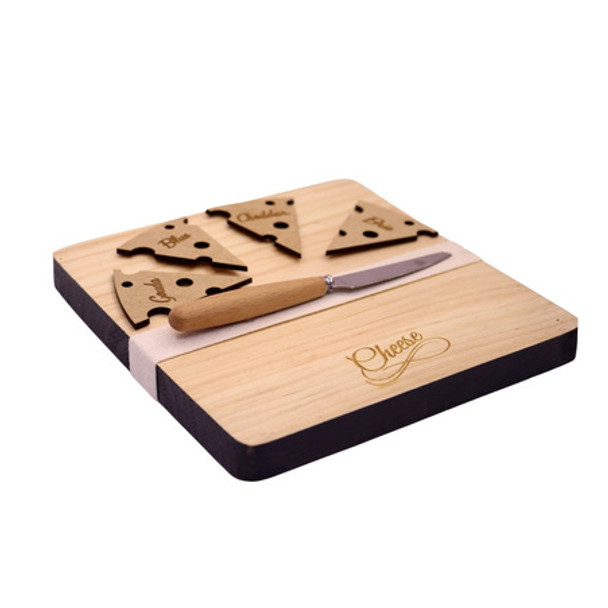 Wooden Cheese Board with 4 Pegs - Sage Smoke